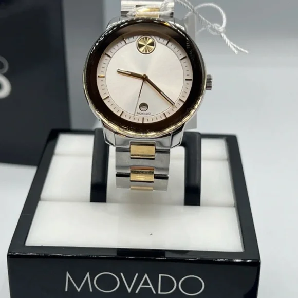 Movado Bold Verso IP Watch with Silver-Tone Dia Ladies main image 2